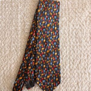 Timo Cojuna Men’s Silk Neck Tie Multicolor tulips Tie made in Italy